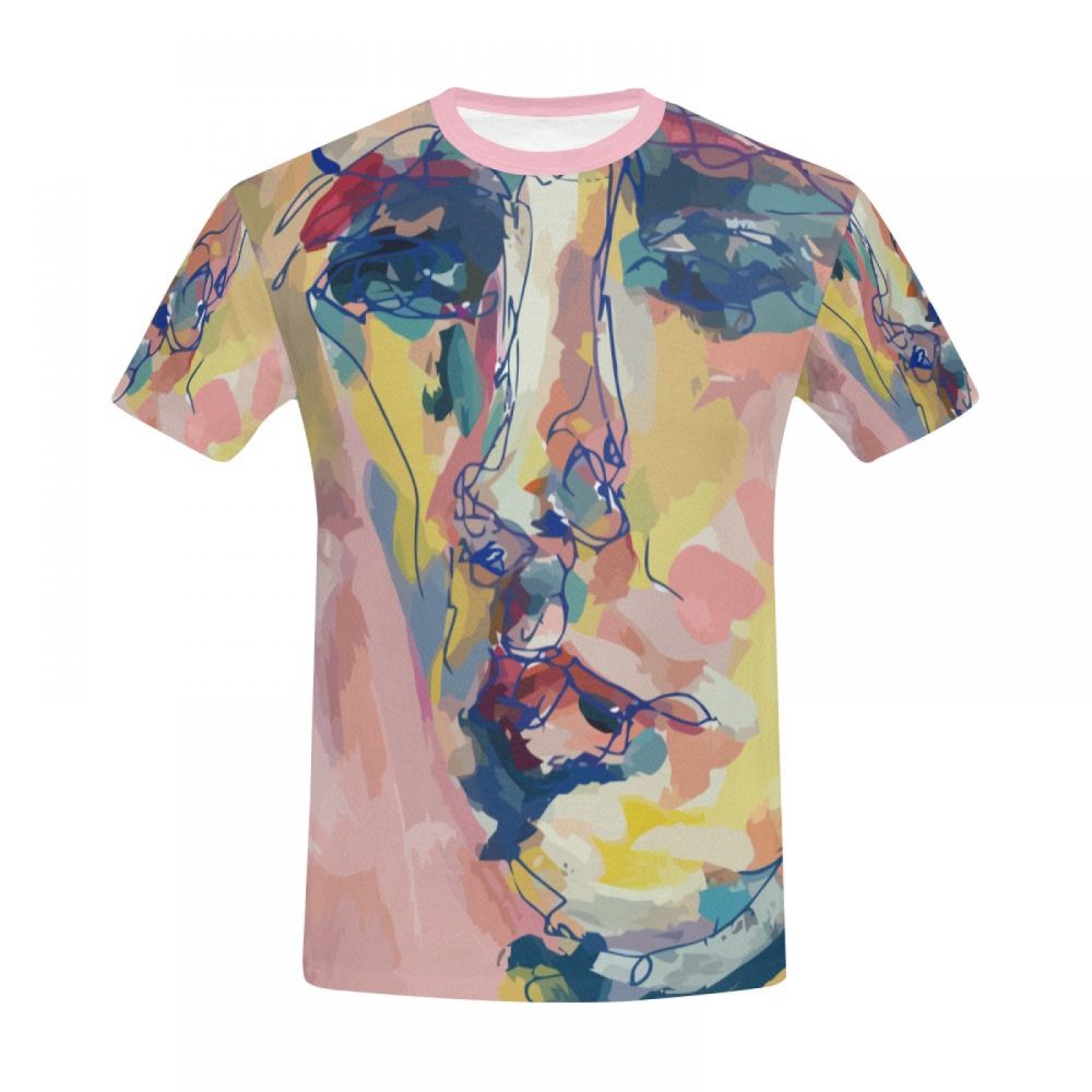 Camiseta Curta Masculino Arte Digital Pink Lady