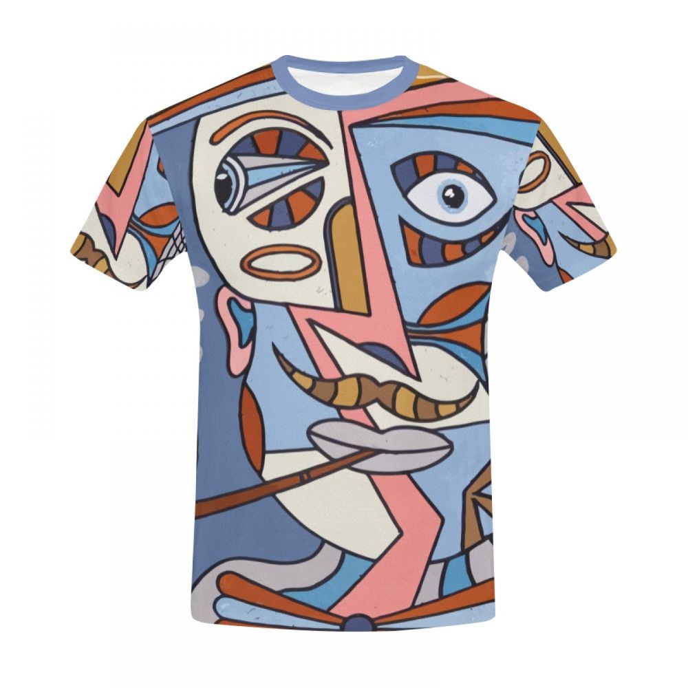 Camiseta Curta Masculino Cachimbo Arte Abstrata