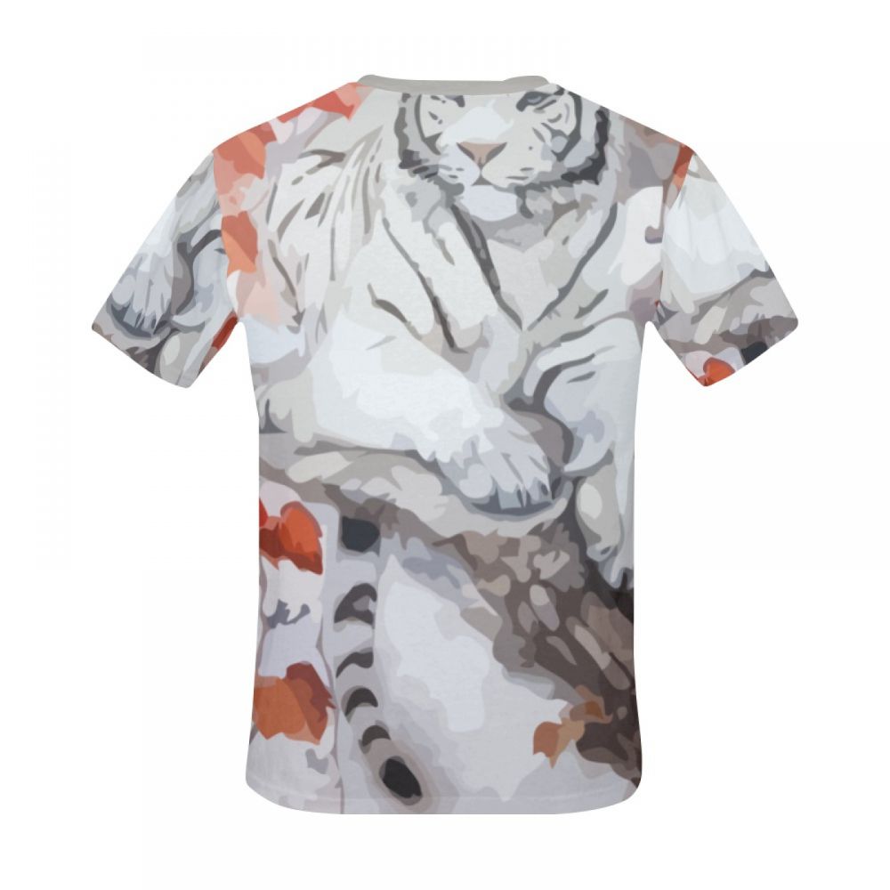 Camiseta Curta Masculino Arte Abstrata Namoro Do Tigre