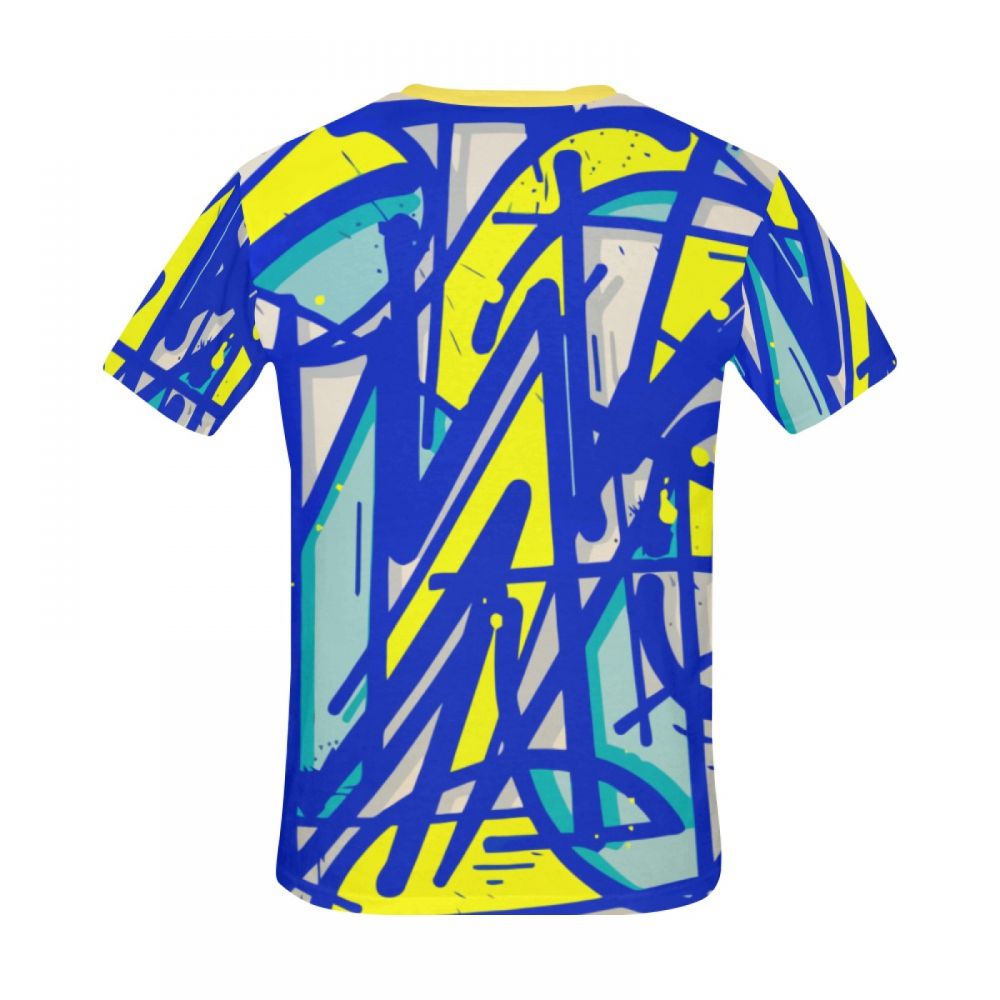 Camiseta Curta Masculino Módulo De Extrusão De Arte Abstrata