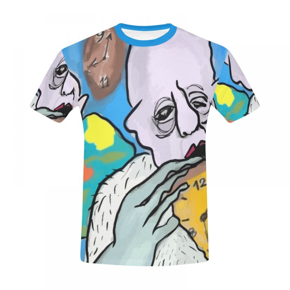 Camiseta Curta Masculino Arte Digital Tempo Oceano