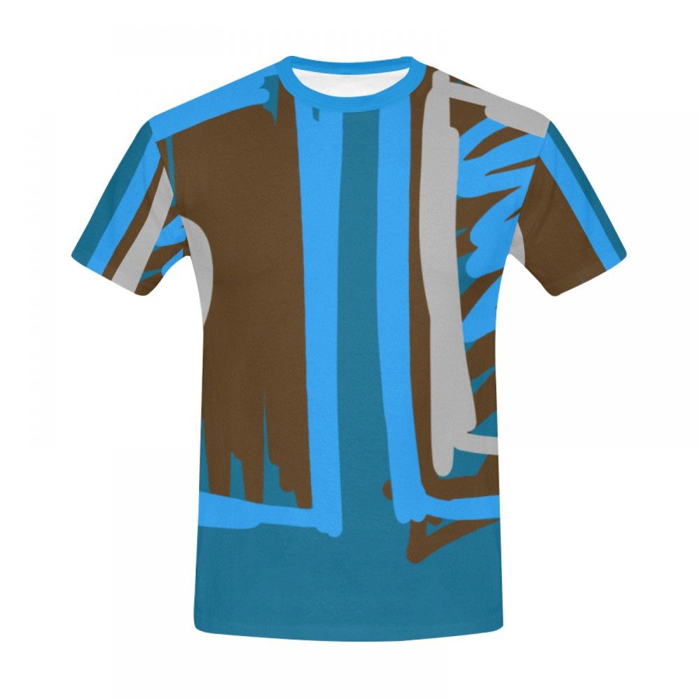 Camiseta Curta Masculino Arte Digital Azul