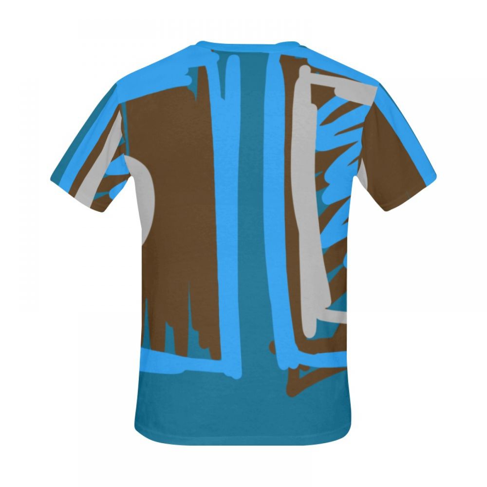 Camiseta Curta Masculino Arte Digital Azul