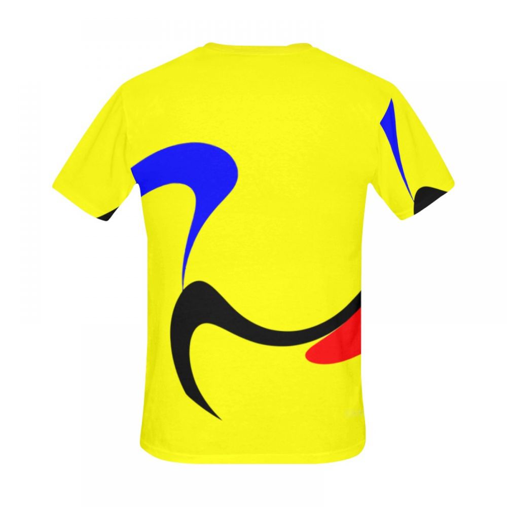 Camiseta Curta Masculino Arte Digital Amarelo