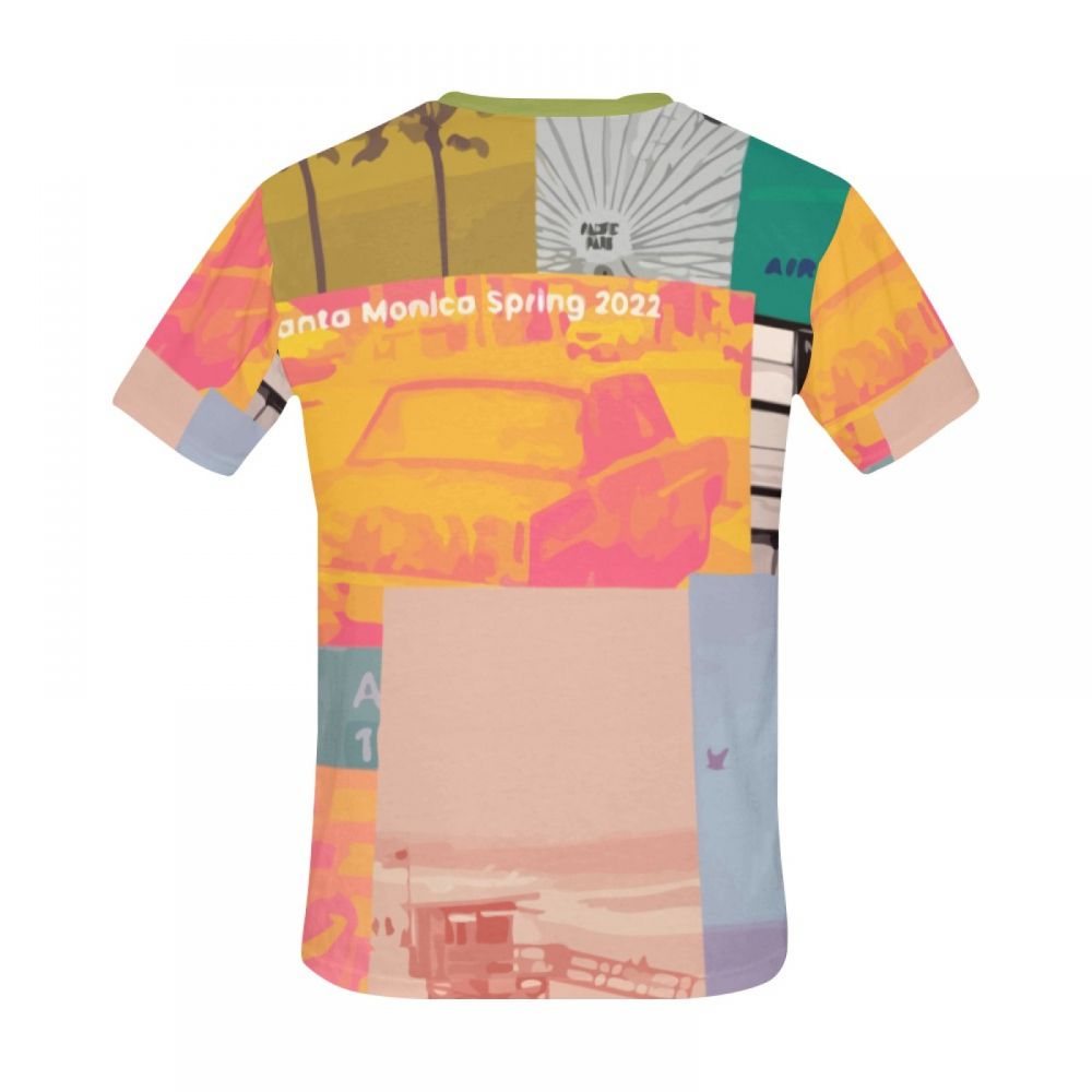 Camiseta Curta Masculino Arte Um Dia Em Santa Monica