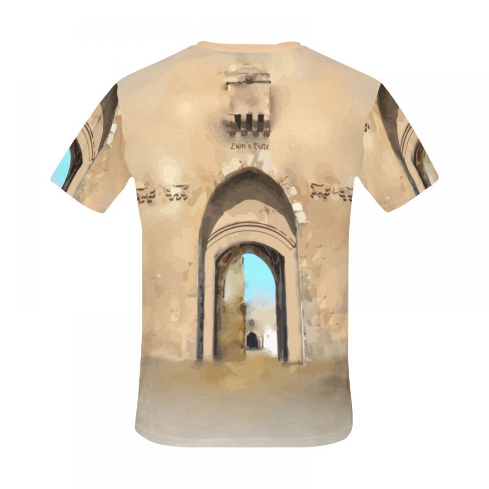 Camiseta Curta Masculino Arte Cidade Velha De Jerusalém