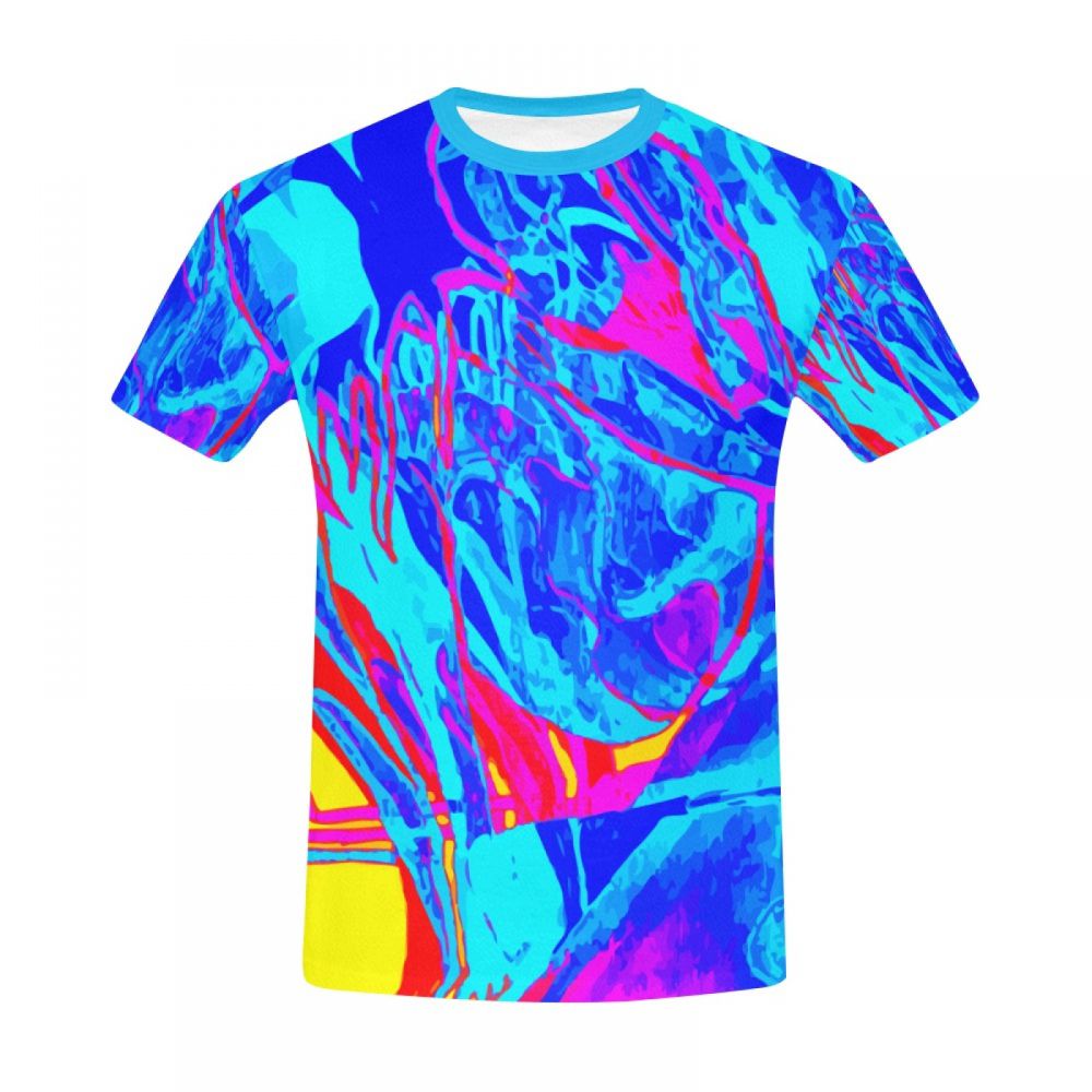 Camiseta Curta Masculino A Arte Abstrata Sofre