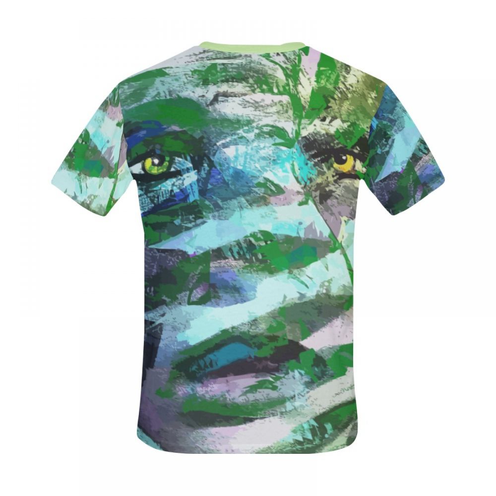 Camiseta Curta Masculino Arte Abstrata Mulheres