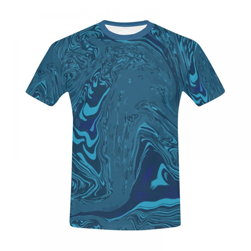 Camiseta Curta Masculino Fluxo De Arte Abstrata