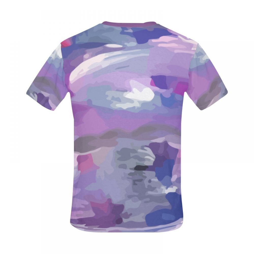 Camiseta Curta Masculino Grafite Artístico Cor Roxo