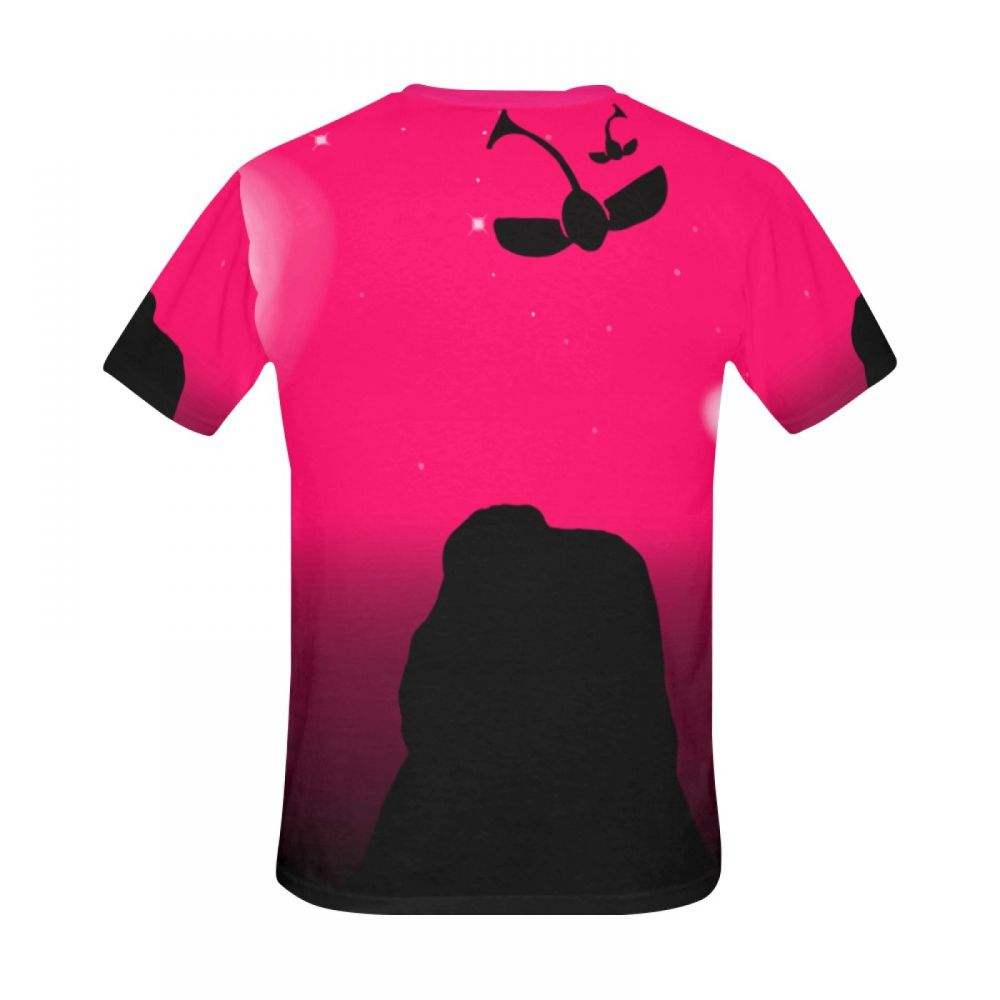 Camiseta Curta Masculino Arte Figurativa Red Night Star Sky