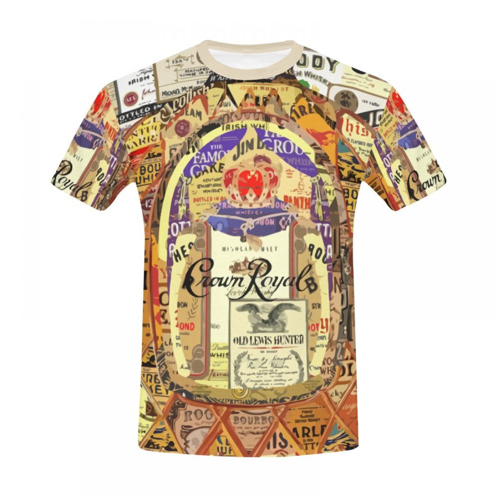 Camiseta Curta Masculino Art Whisky Crown Royal