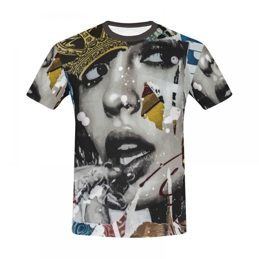 Camiseta Curta Masculino Rainha Do Glamour Art Graffiti