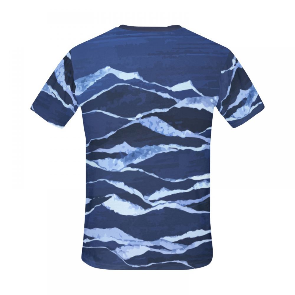 Camiseta Curta Masculino Arte Abstrata Pico Da Montanha