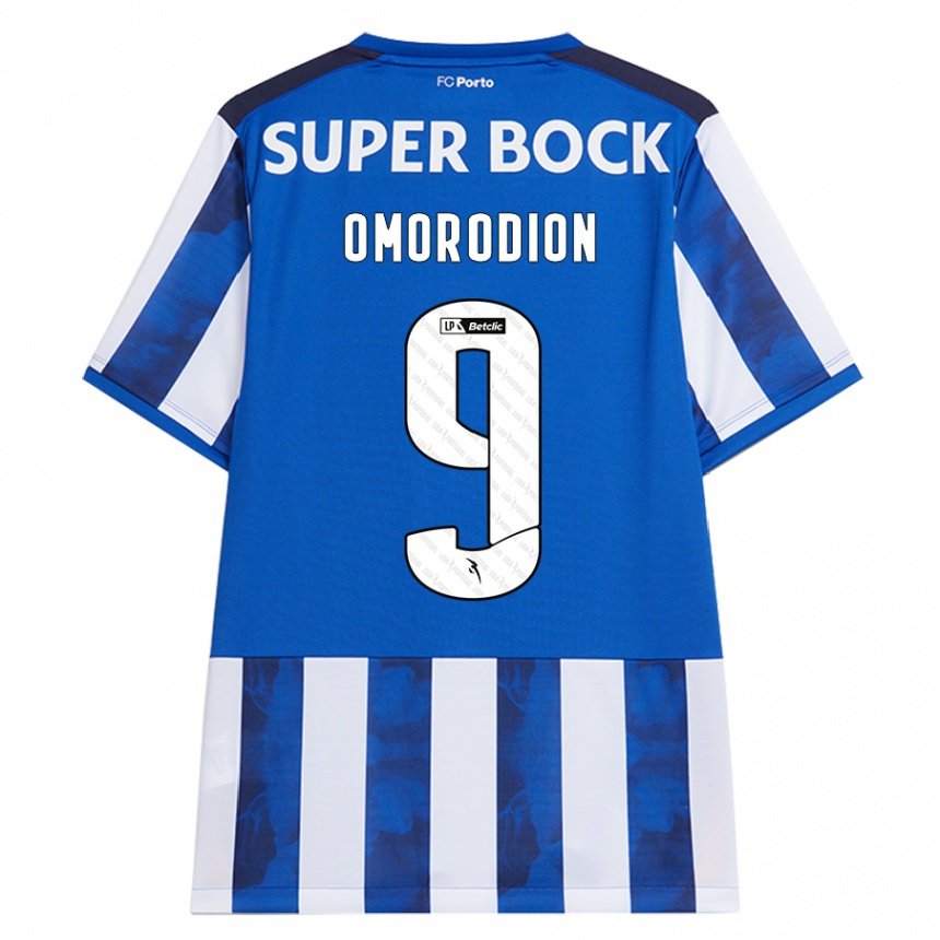 Criança Camisola Futebol Samu Omorodion #9 Azul Azul Principal 2024/25