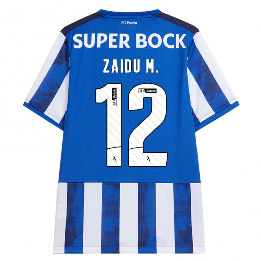 Criança Camisola Futebol Zaidu #12 Azul Azul Principal 2024/25