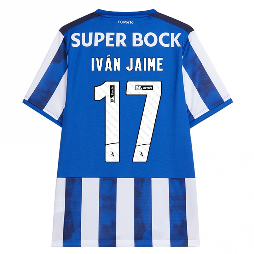 Criança Camisola Futebol Iván Jaime #17 Azul Azul Principal 2024/25