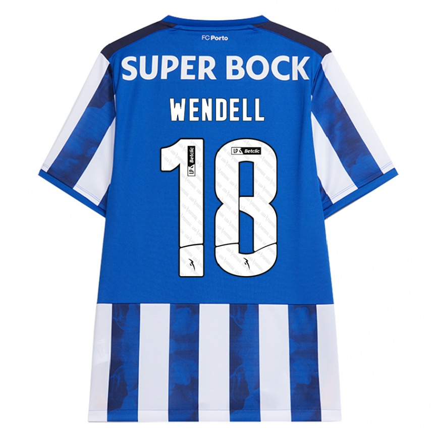 Criança Camisola Futebol Wendell #18 Azul Azul Principal 2024/25