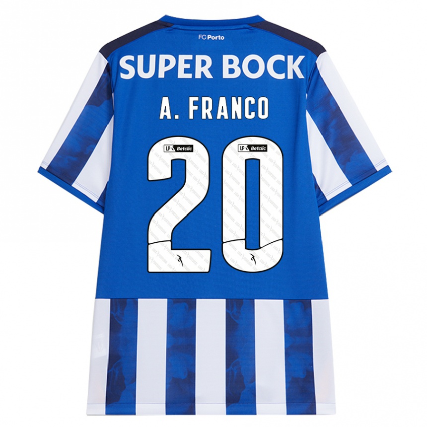 Criança Camisola Futebol Andre Franco #20 Azul Azul Principal 2024/25