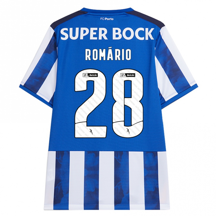 Criança Camisola Futebol Romario Baro #28 Azul Azul Principal 2024/25