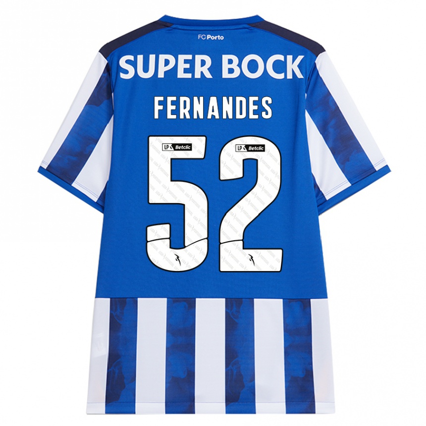 Criança Camisola Futebol Martim Fernandes #52 Azul Azul Principal 2024/25