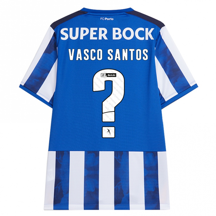 Criança Camisola Futebol Vasco Santos #0 Azul Azul Principal 2024/25