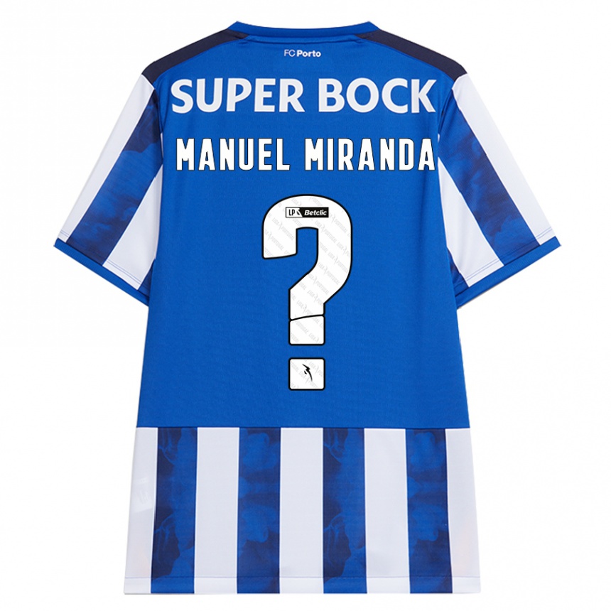 Criança Camisola Futebol Manuel Miranda #0 Azul Azul Principal 2024/25