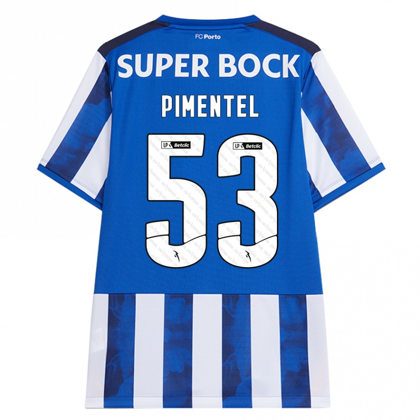 Criança Camisola Futebol Eric Pimentel #53 Azul Azul Principal 2024/25