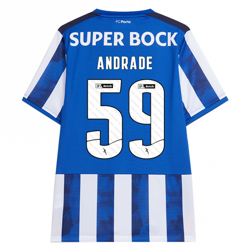 Criança Camisola Futebol Tiago Andrade #59 Azul Azul Principal 2024/25