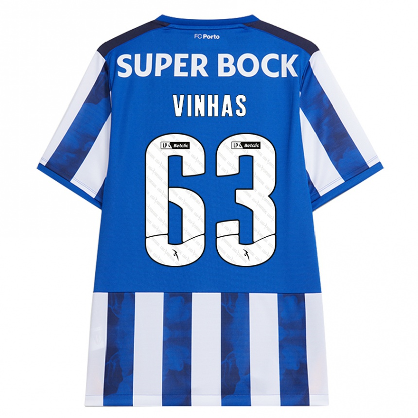 Criança Camisola Futebol David Vinhas #63 Azul Azul Principal 2024/25