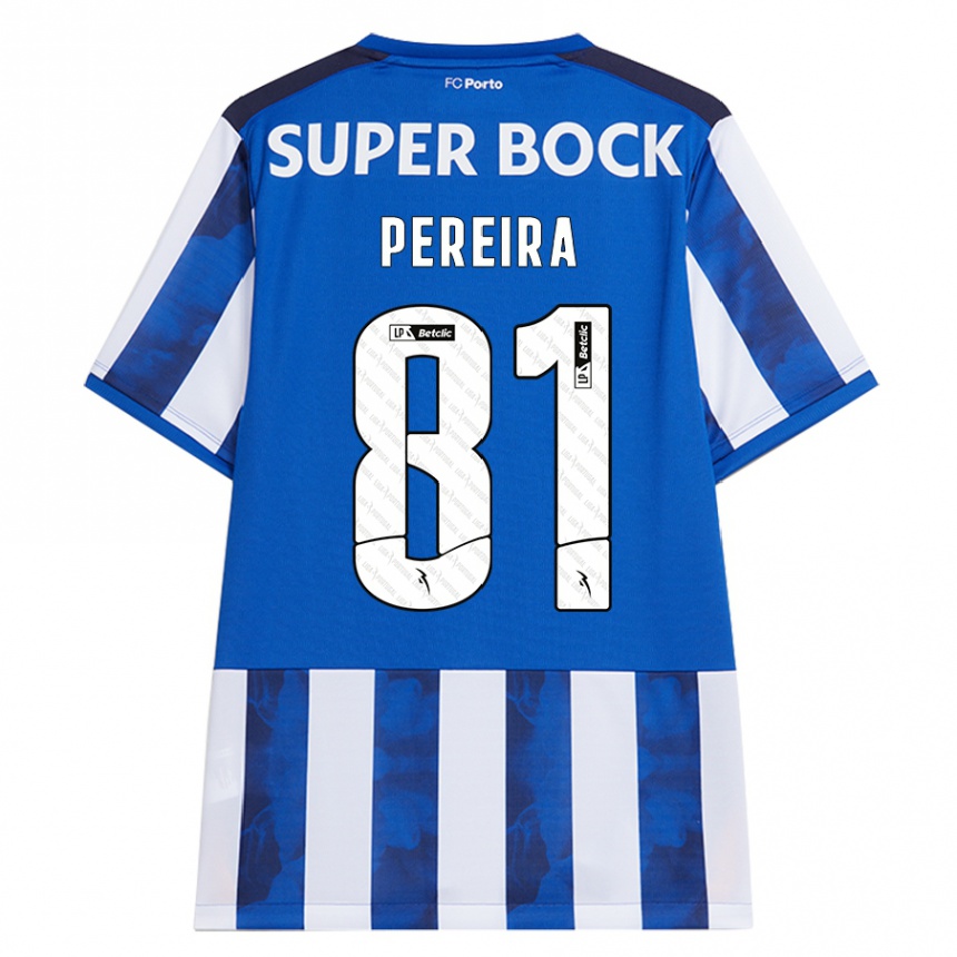 Criança Camisola Futebol Martim Pereira #81 Azul Azul Principal 2024/25