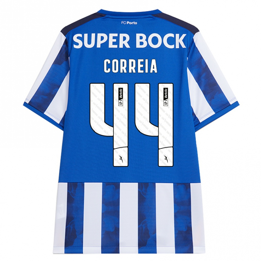 Criança Camisola Futebol Romain Correia #44 Azul Azul Principal 2024/25