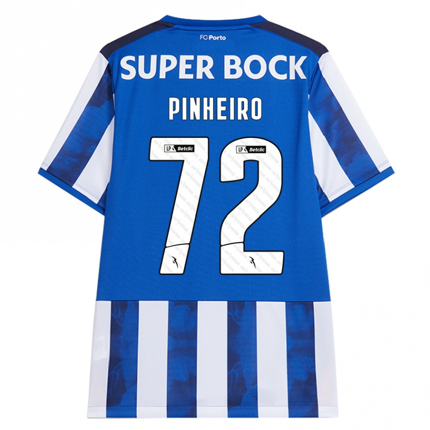 Criança Camisola Futebol Rodrigo Pinheiro #72 Azul Azul Principal 2024/25