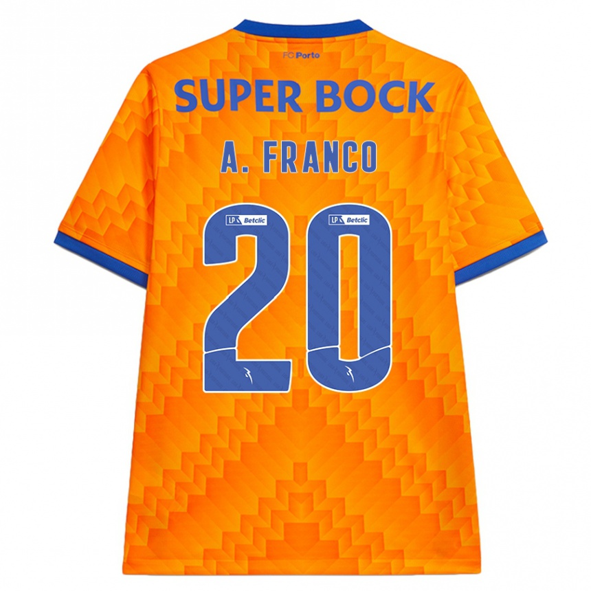 Criança Camisola Futebol André Franco #20 Laranja Alternativa 2024/25