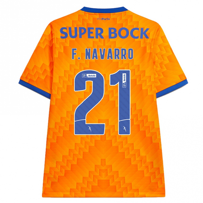 Criança Camisola Futebol Fran Navarro #21 Laranja Alternativa 2024/25