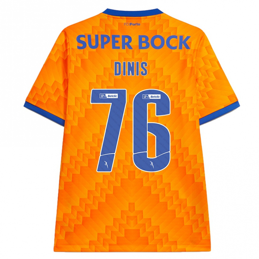 Criança Camisola Futebol Dinis #76 Laranja Alternativa 2024/25