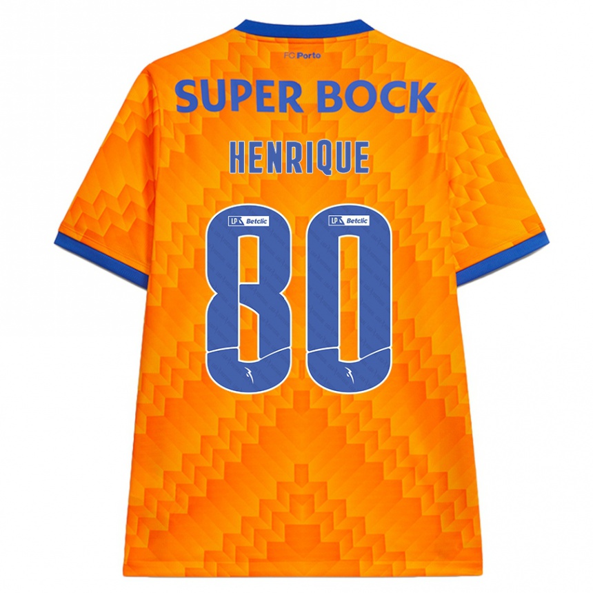 Criança Camisola Futebol Kaio Henrique #80 Laranja Alternativa 2024/25