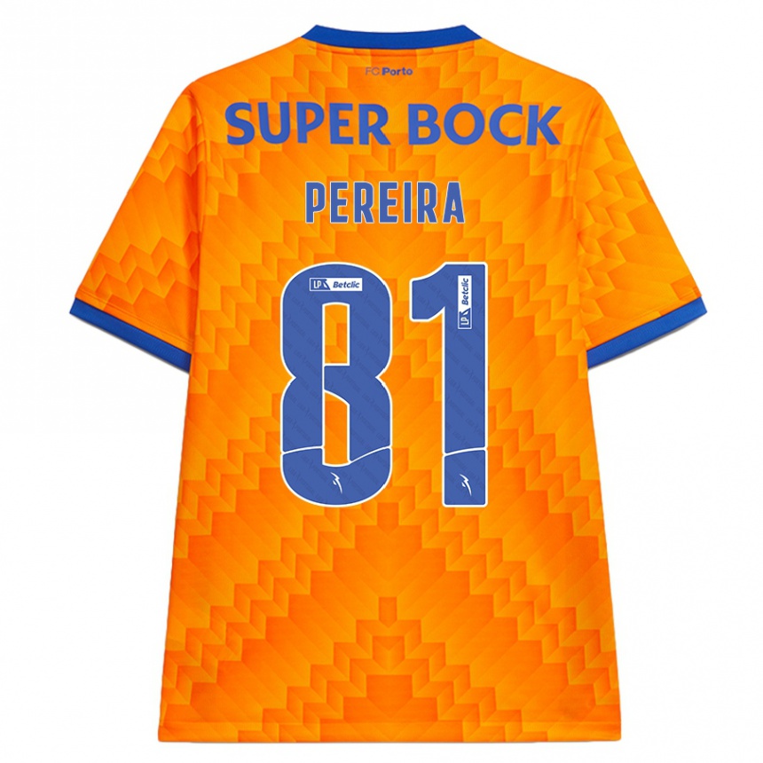 Criança Camisola Futebol Martim Pereira #81 Laranja Alternativa 2024/25