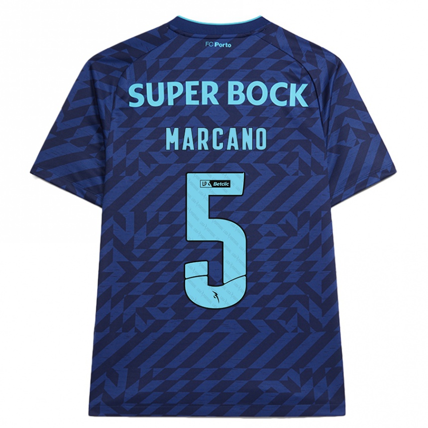 Criança Camisola Futebol Iván Marcano #5 Azul-Marinho Terceiro 2024/25