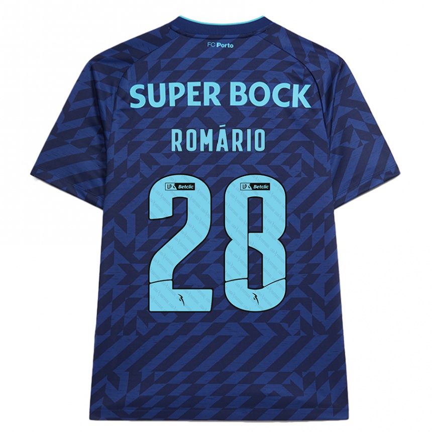 Criança Camisola Futebol Romário Baró #28 Azul-Marinho Terceiro 2024/25