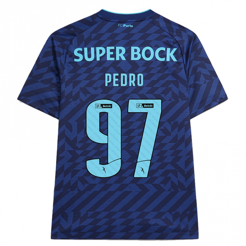 Criança Camisola Futebol Zé Pedro #97 Azul-Marinho Terceiro 2024/25