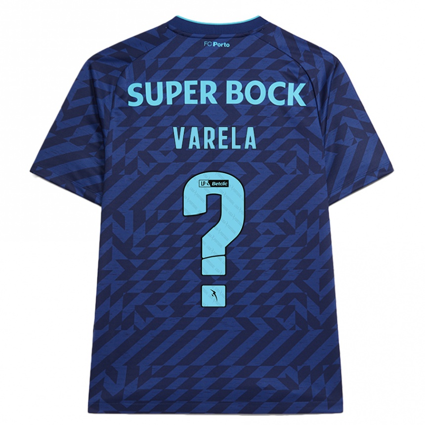 Criança Camisola Futebol Cardoso Varela #0 Azul-Marinho Terceiro 2024/25