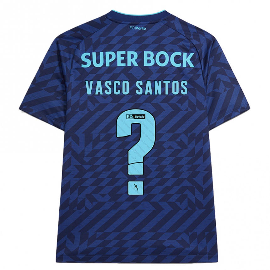 Criança Camisola Futebol Vasco Santos #0 Azul-Marinho Terceiro 2024/25