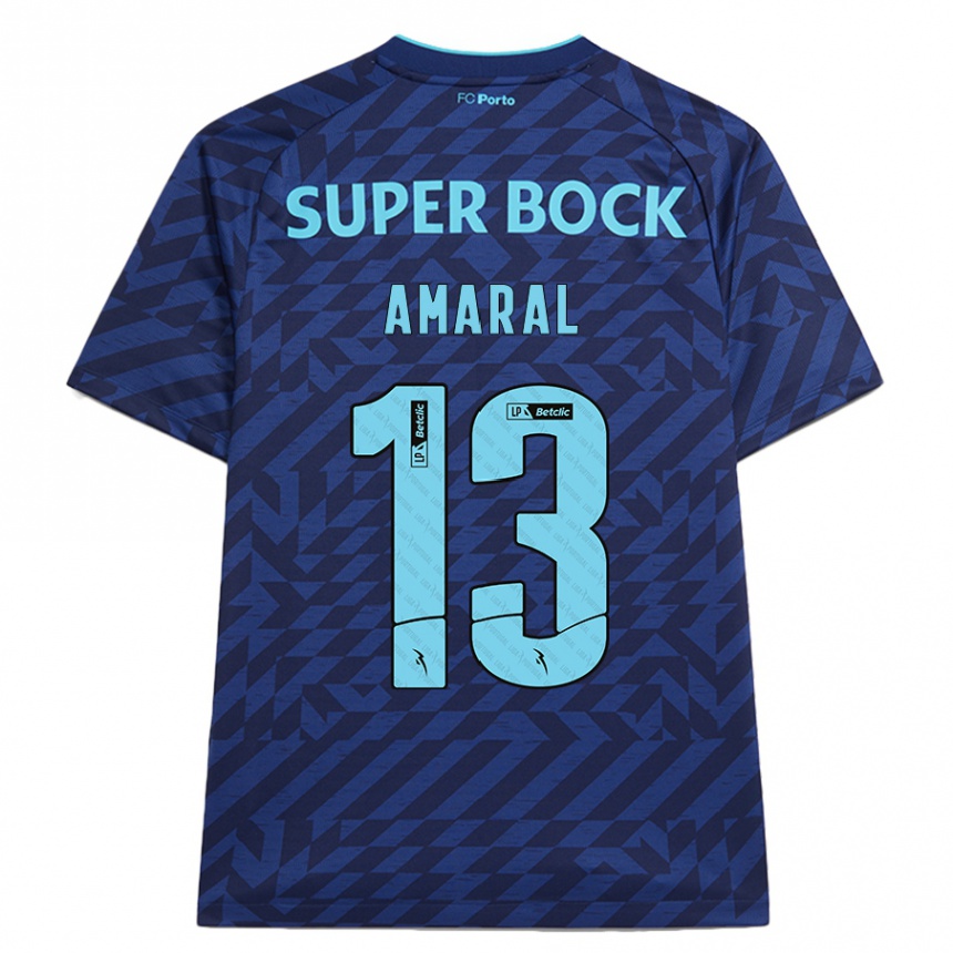 Criança Camisola Futebol Fábio Amaral #13 Azul-Marinho Terceiro 2024/25