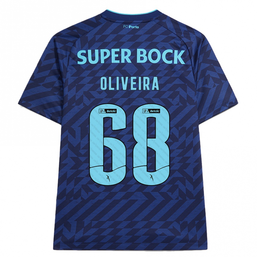 Criança Camisola Futebol André Oliveira #68 Azul-Marinho Terceiro 2024/25