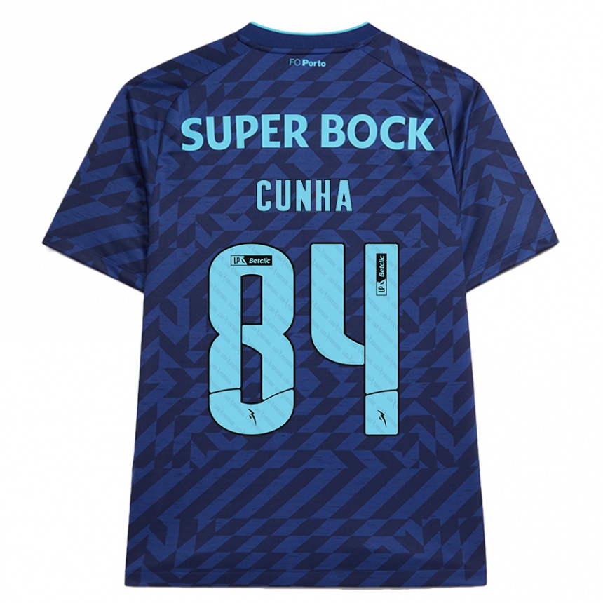 Criança Camisola Futebol Martim Cunha #84 Azul-Marinho Terceiro 2024/25