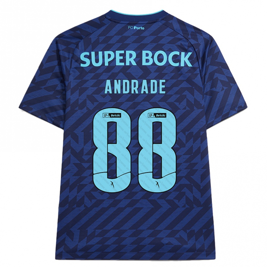 Criança Camisola Futebol Domingos Andrade #88 Azul-Marinho Terceiro 2024/25