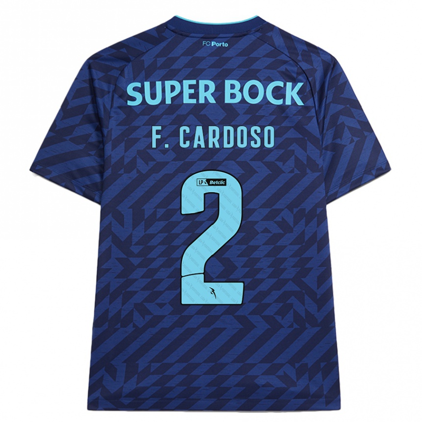 Criança Camisola Futebol Fábio Cardoso #2 Azul-Marinho Terceiro 2024/25