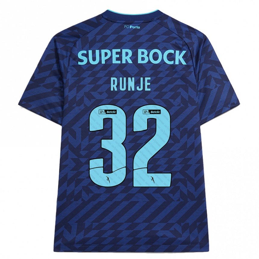 Criança Camisola Futebol Roko Runje #32 Azul-Marinho Terceiro 2024/25