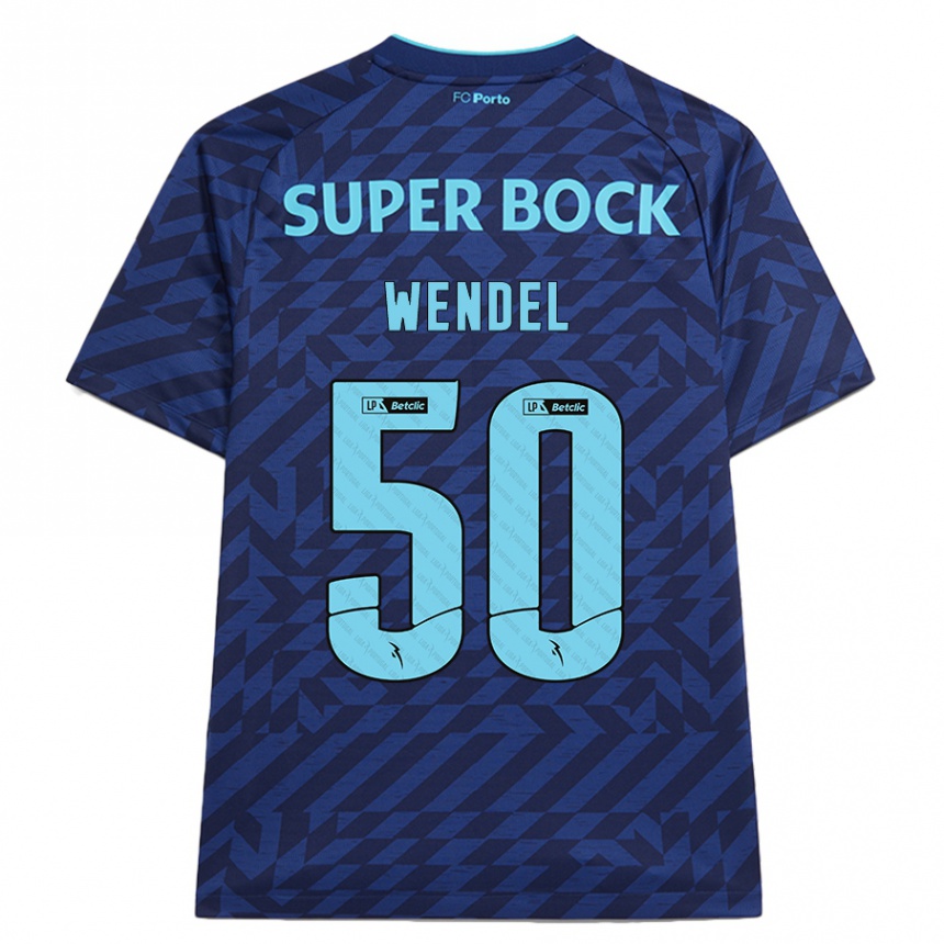 Criança Camisola Futebol Wendel #50 Azul-Marinho Terceiro 2024/25